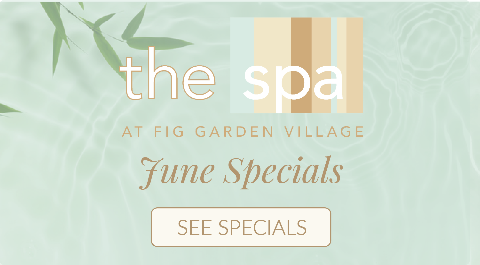 The Spa at Fig Garden June Specials Popup, click to see specials
