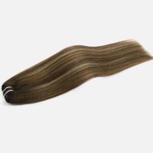 salted caramel swirl clip in hair extensions